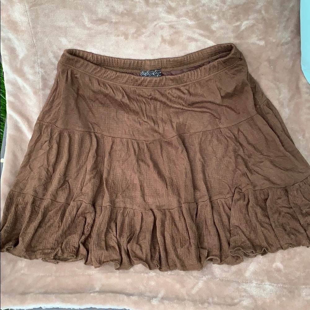 Flowy A-line brown skirt